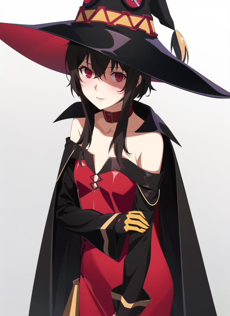 3978521575-471778445-persona5 anime style, megumin, 1girl, bare shoulders, black cape, black gloves, black hair, blush, cape, choker, collarbone, dre.png